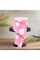 2.5" Faux Burlap Giant Polka Dot Ribbon: Light Pink & White (10 Yards)